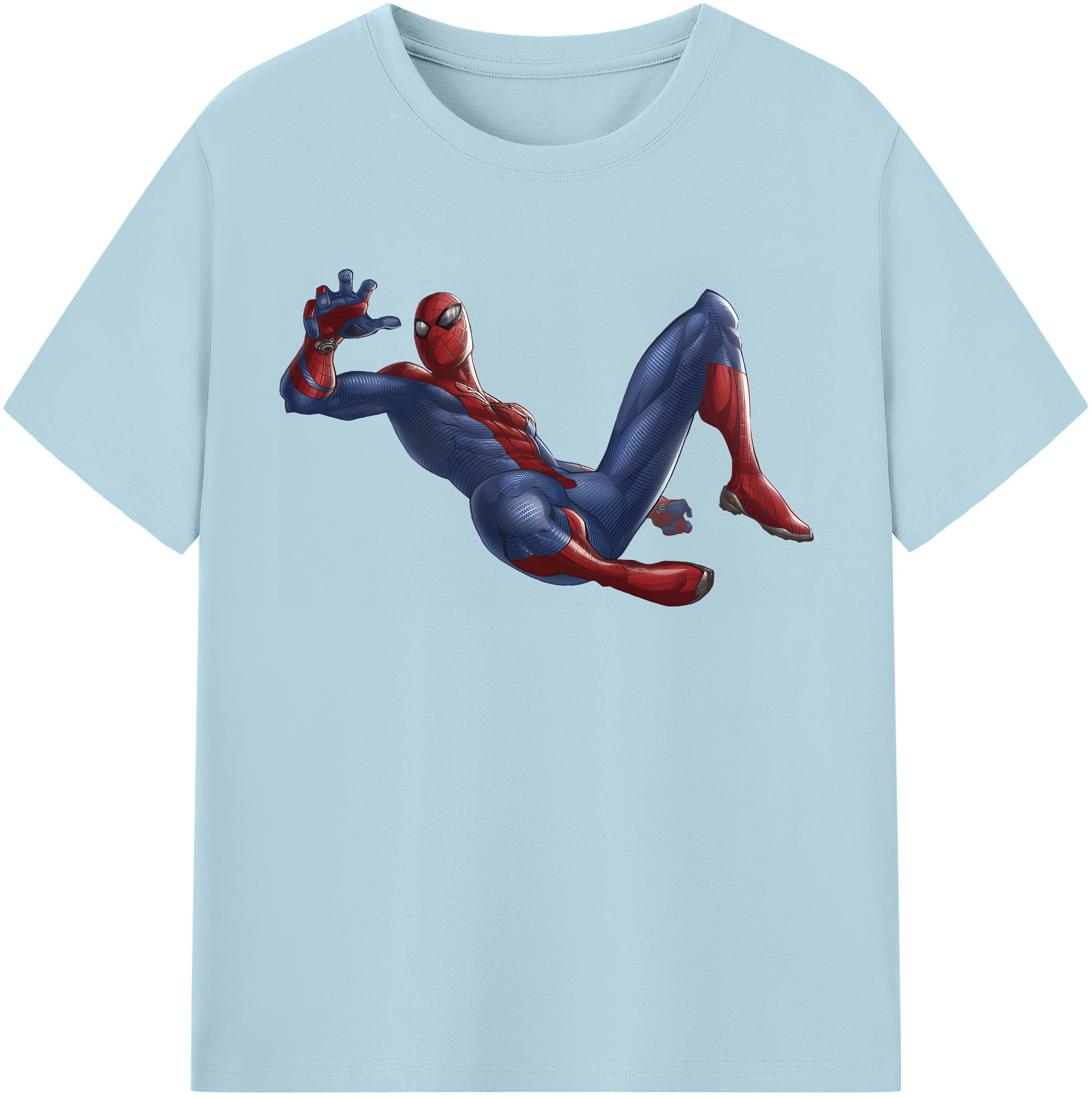 （画像用） Spider Man スパイダーマン 綿100％半袖Tシャツ（フロントプリント）